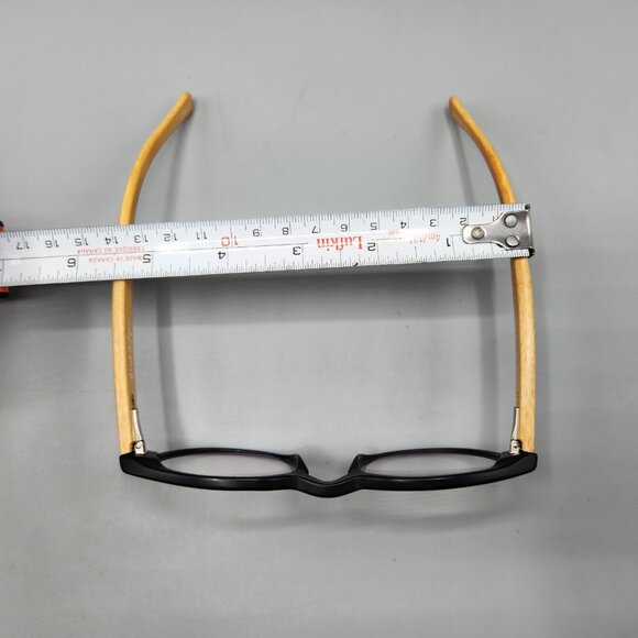 Derek Cardigan 7038 Matte Black Eyeglass Frames Bamboo Arms 48-21-145 140mm - Picture 10 of 12
